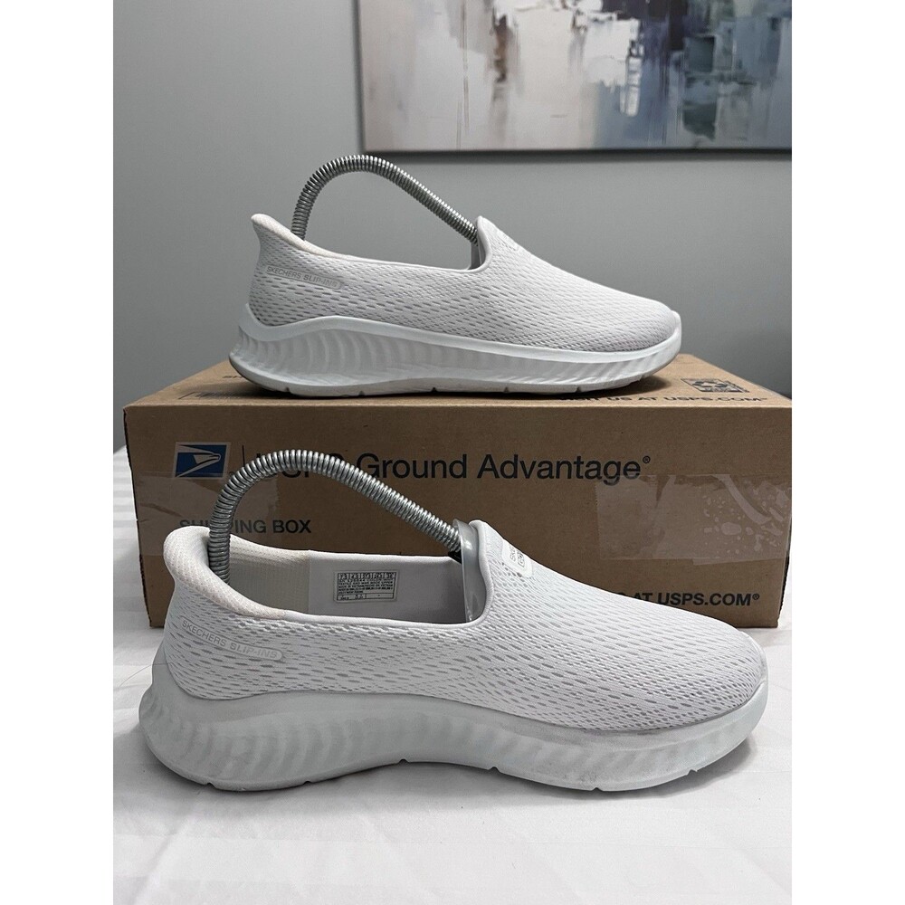 Skechers Hands Free Slip-ins GO WALK Now Ivy White Shoes 125644 Women's Size 7.5